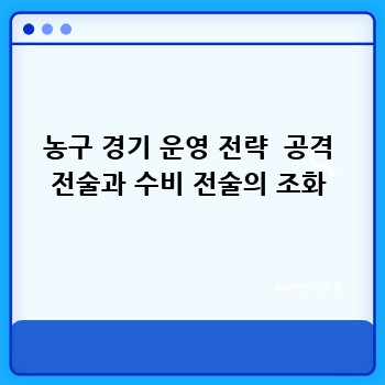농구 경기 운영 전략  공격 전술과 수비 전술의 조화