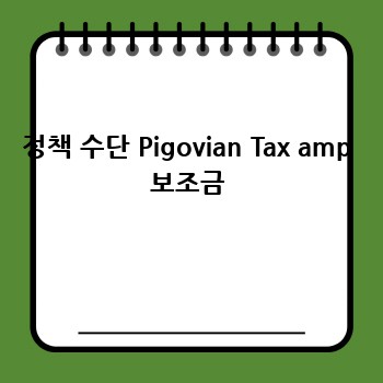 정책 수단 Pigovian Tax amp 보조금