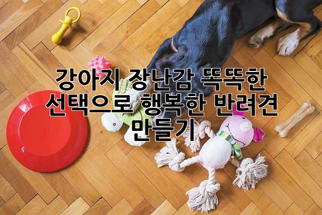 강아지 장난감: 똑똑한 선택으로 행복한 반려견 만들기