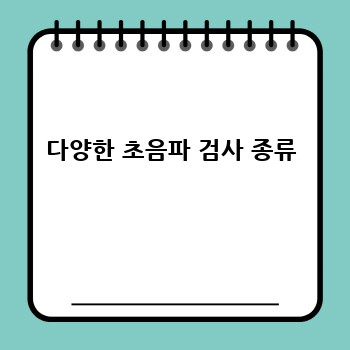 다양한 초음파 검사 종류