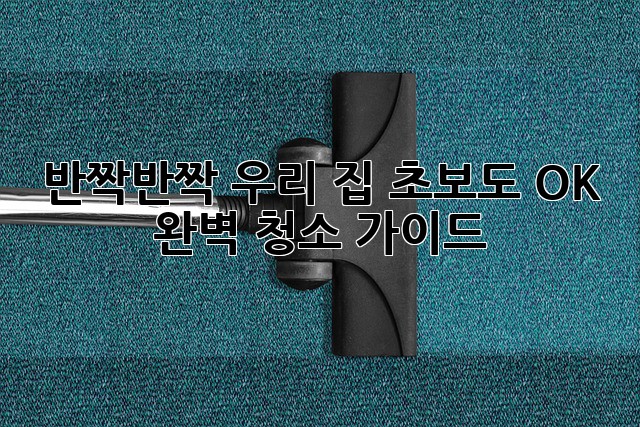 ✨반짝반짝 우리 집✨ 초보도 OK! 완벽 청소 가이드🧹