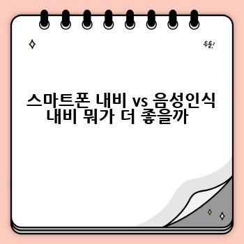  스마트폰 내비 vs 음성인식 내비 뭐가 더 좋을까 