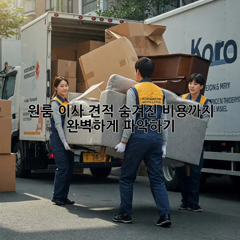 원룸 이사 견적: 숨겨진 비용까지 완벽하게 파악하기!