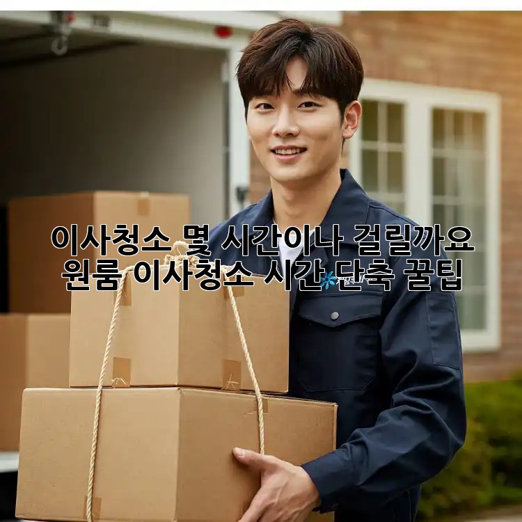 이사청소, 몇 시간이나 걸릴까요? 원룸 이사청소 시간 단축 꿀팁!